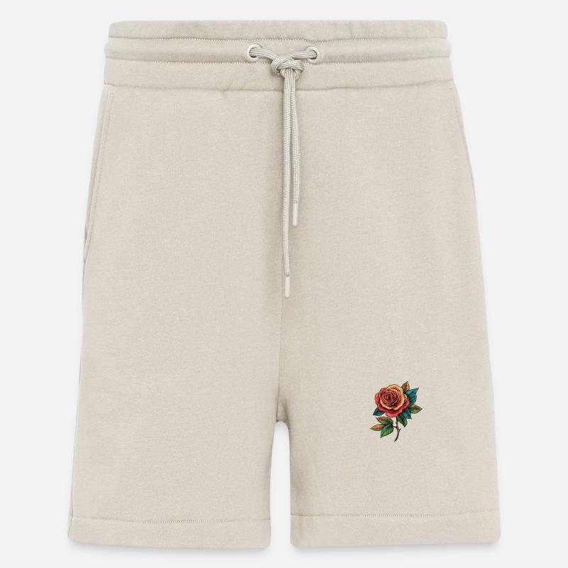 Fleur de rose - Short bio décontracté fabriqué en UE - WARM CLAY