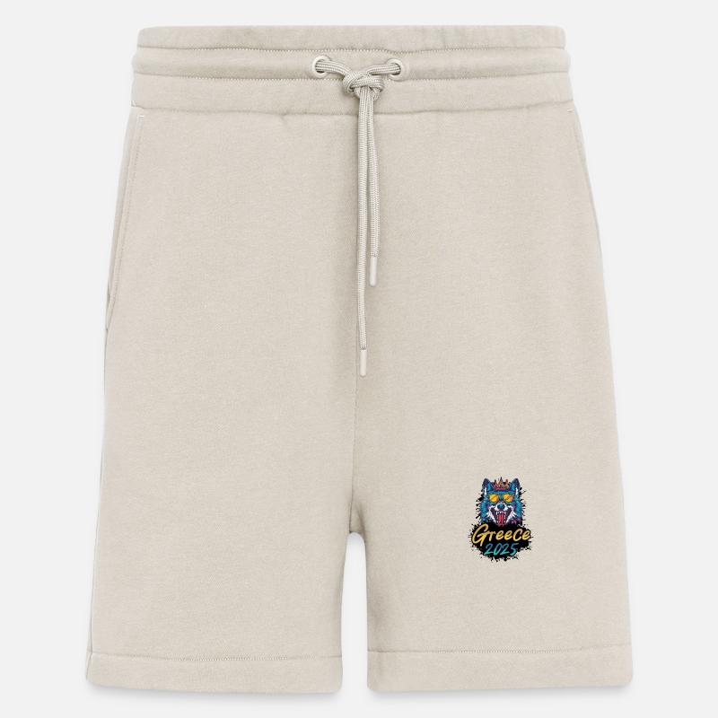 Grèce 2025 Loup de fête - Short bio décontracté fabriqué en UE - WARM CLAY