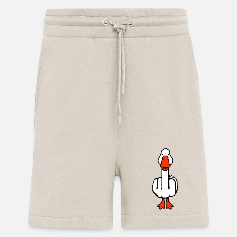 Gans Mittelfinger Rebell Sarkastisch Beleidigung - Shorts - made by SPREAD - WARM CLAY