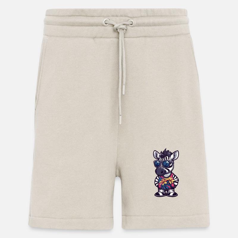 Zebra Comic Vacation - Shorts - made by SPREAD - WARM CLAY