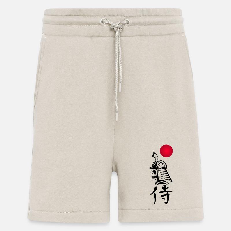 Schwarzer Samurai und Rote Sonne - Shorts - made by SPREAD - WARM CLAY