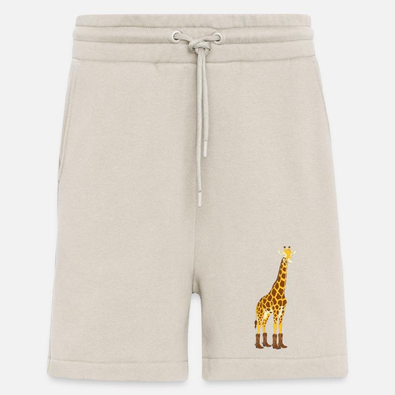 Giraffe with boot statement - Shorts - made by SPREAD - WARM CLAY