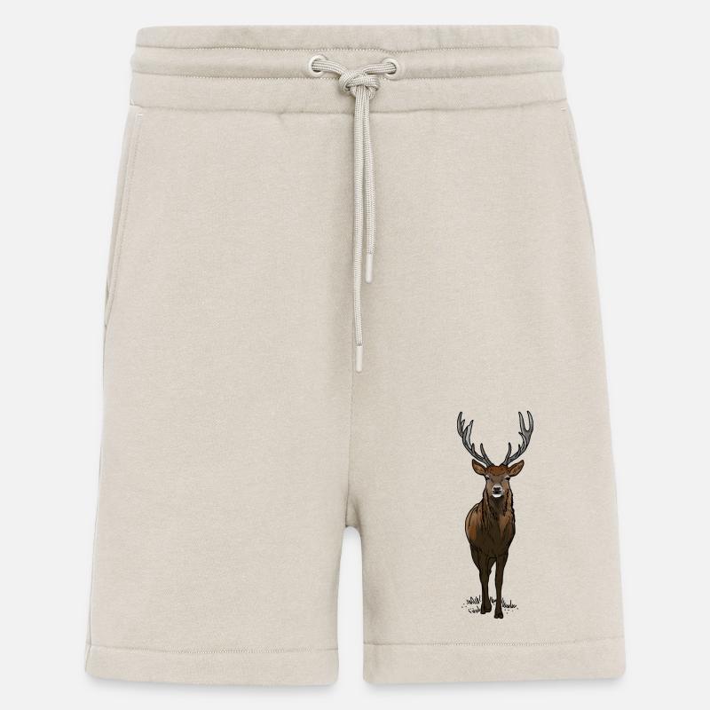 Hirsch mit Geweih - Shorts - made by SPREAD - WARM CLAY