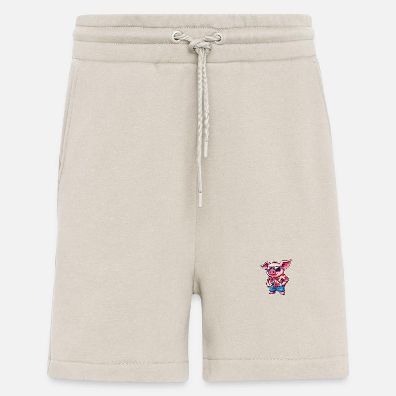 Pig Comic Cool Summer - Shorts - made by SPREAD - WARM CLAY