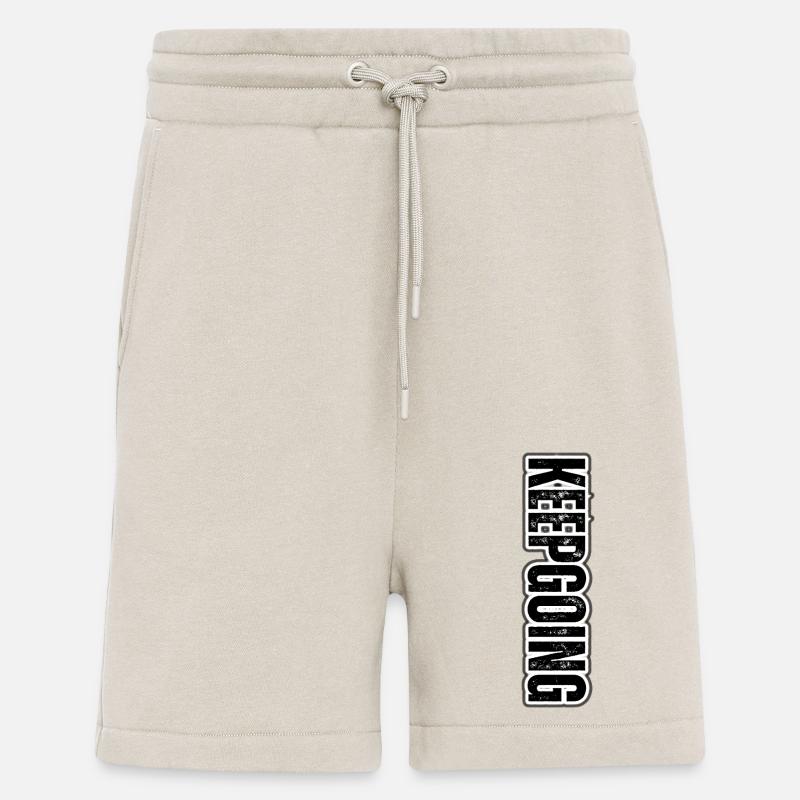 KEEP GOING – Motivational Vertical Pattern - Shorts - made by SPREAD - WARM CLAY