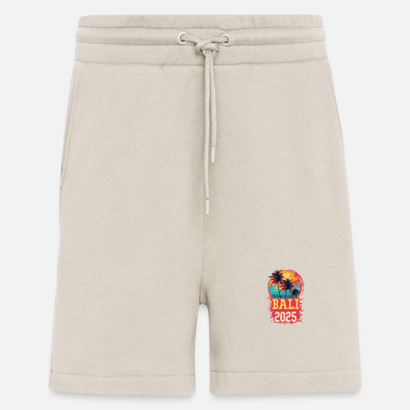 Palmiers de Bali 2025 - Short bio décontracté fabriqué en UE - WARM CLAY