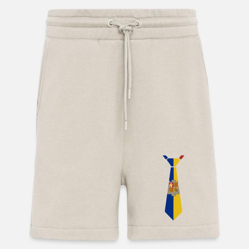 Cravate roumanie – Conception du drapeau - Short bio décontracté fabriqué en UE - WARM CLAY