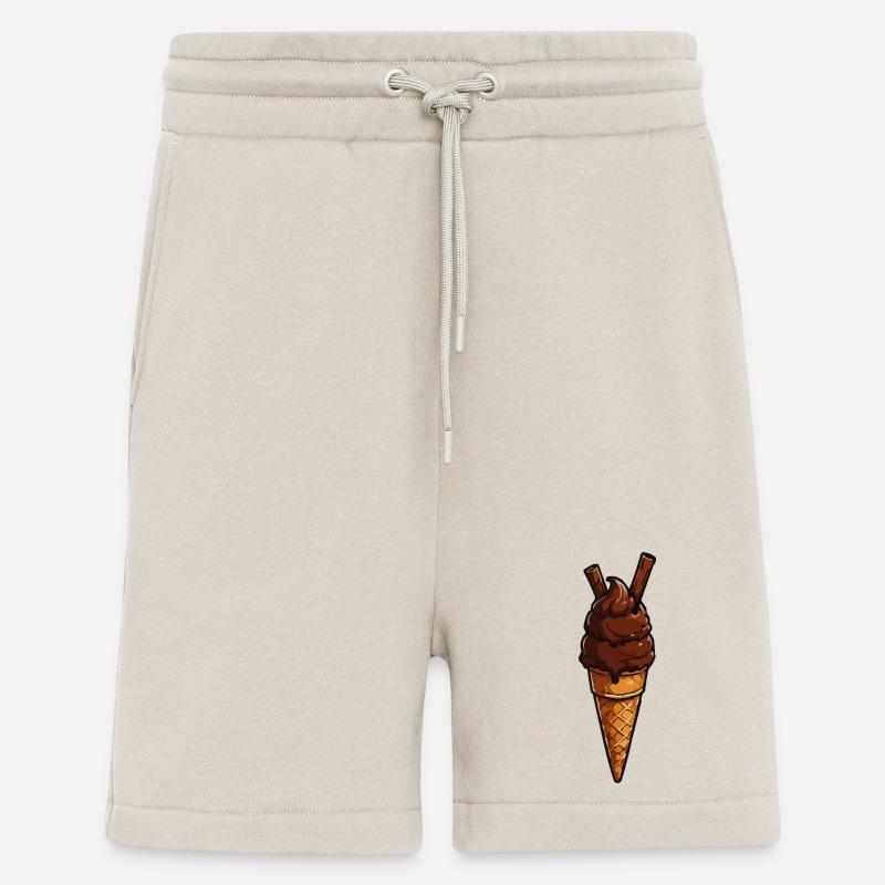 Schokoladen-Eis Cone Muster - Shorts - made by SPREAD - WARM CLAY