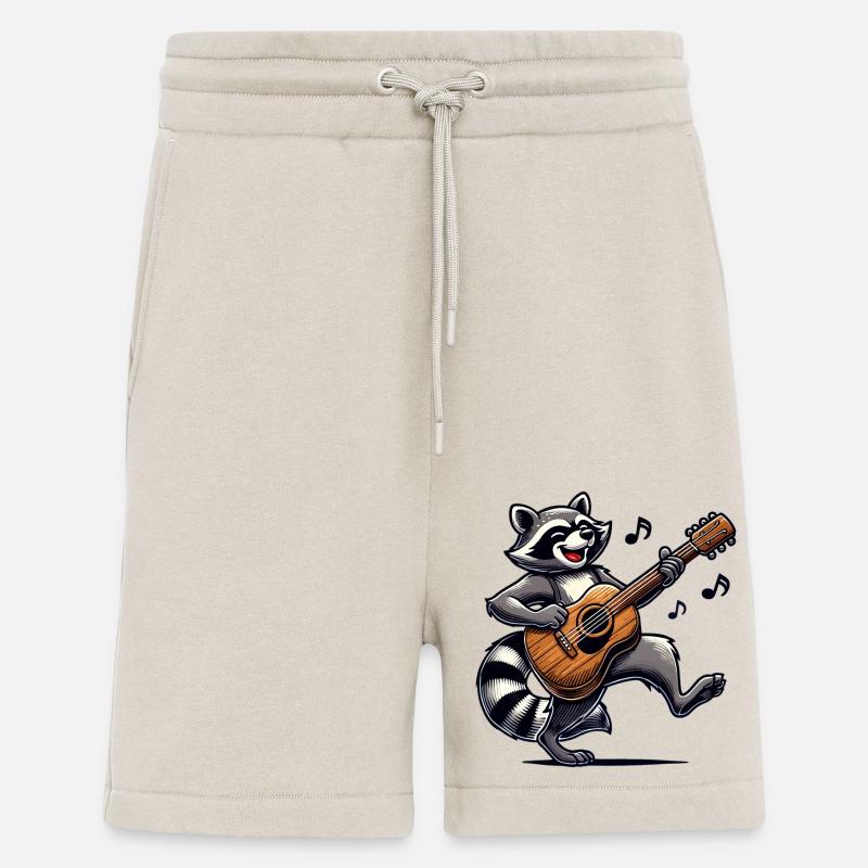 Waschbär Gitarre Musik - Shorts - made by SPREAD - WARM CLAY