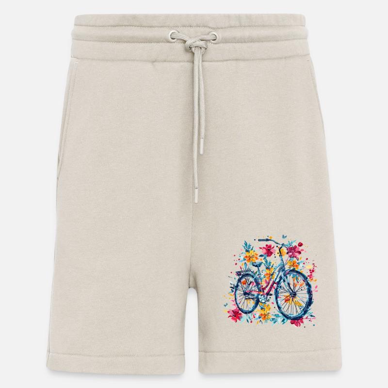 Bicycle with flowers - Shorts - made by SPREAD - WARM CLAY