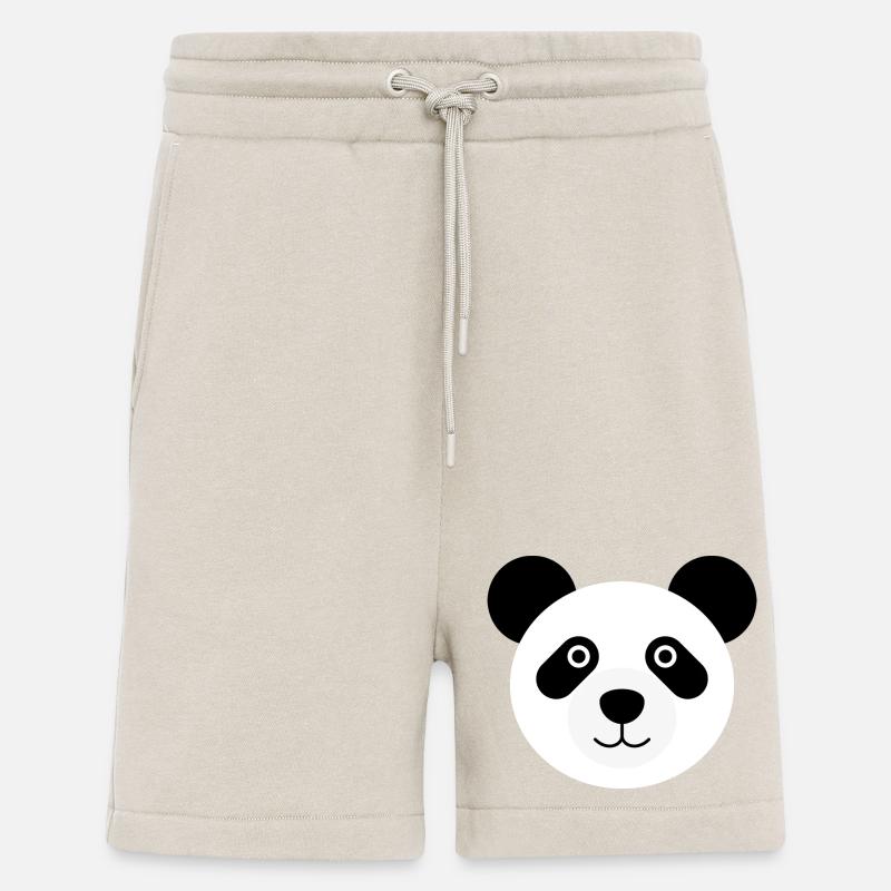 Ours panda tête de panda - Short bio décontracté fabriqué en UE - WARM CLAY