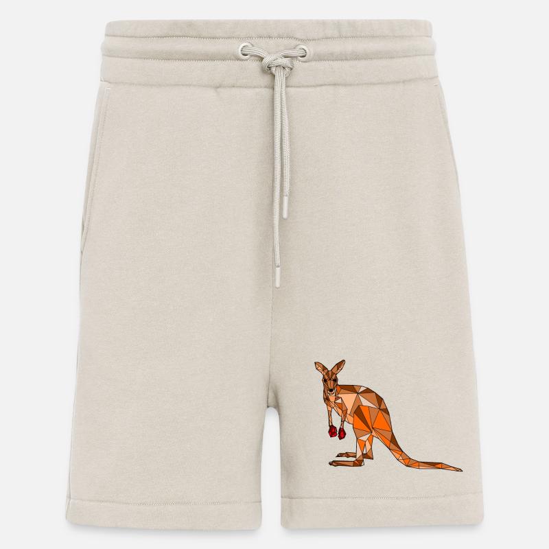 Kangourou blanc - Short bio décontracté fabriqué en UE - WARM CLAY