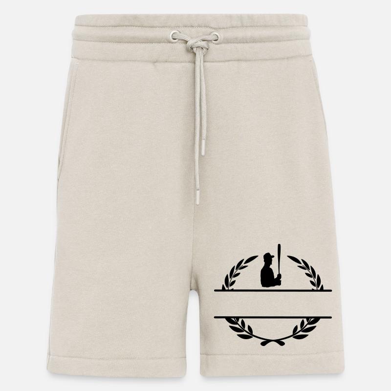 Baseball-Hitter im Lorbeerkranz-Monogramm - Shorts - made by SPREAD - WARM CLAY