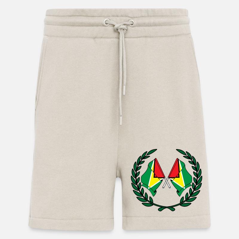 Flaggen Guyanas im Lorbeerkranz - Shorts - made by SPREAD - WARM CLAY