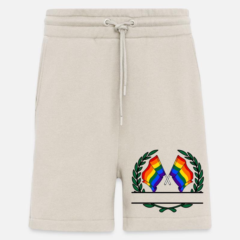 Fahnen Regenbogen Lorbeerkranz Banner - Shorts - made by SPREAD - WARM CLAY