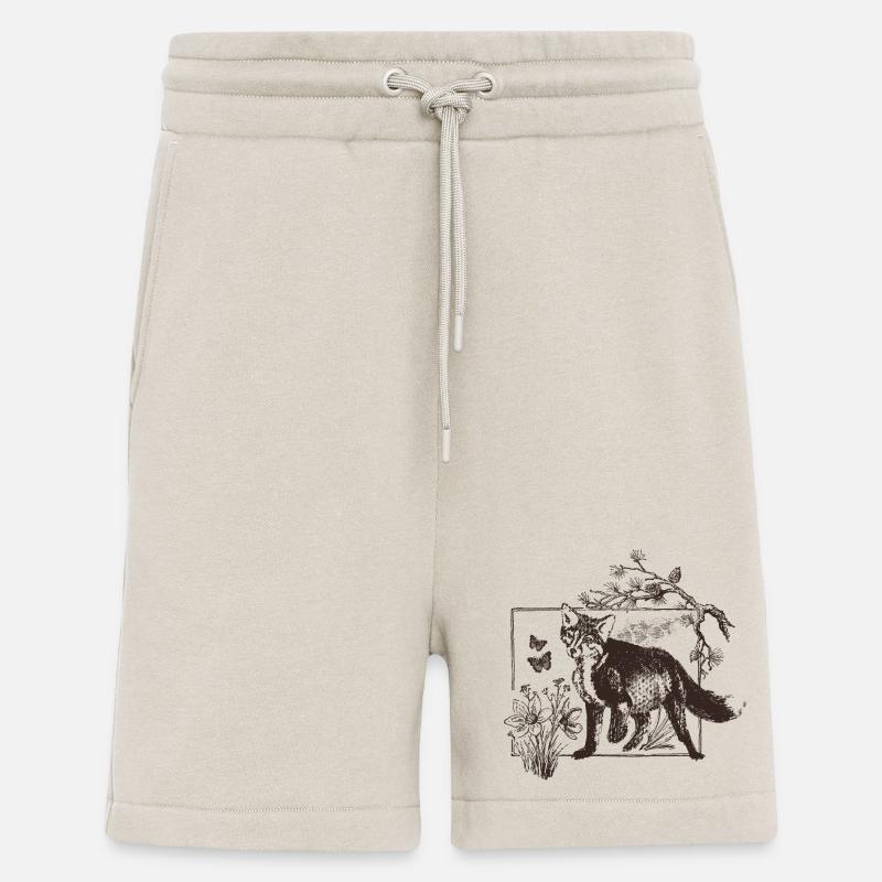 Waldfuchs im Blumenrahmen - Shorts - made by SPREAD - WARM CLAY