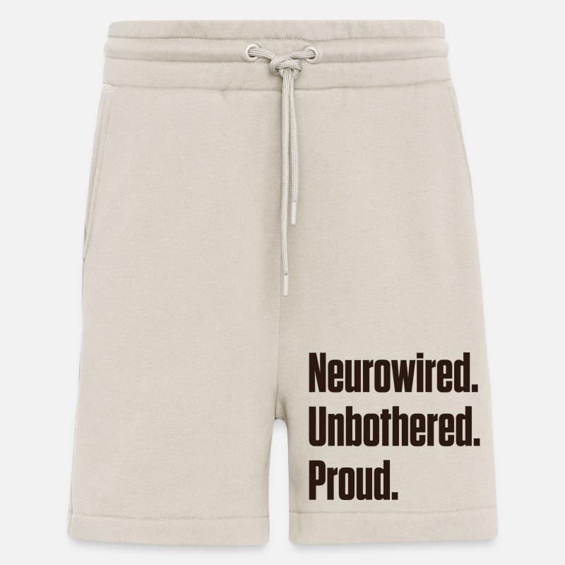Neurowired Unbothered Proud ND Pride - Shorts - made by SPREAD - WARM CLAY