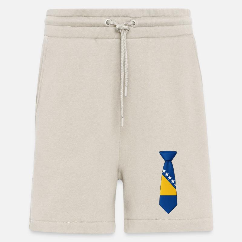Cravate Bosnie – Conception du drapeau - Short bio décontracté fabriqué en UE - WARM CLAY