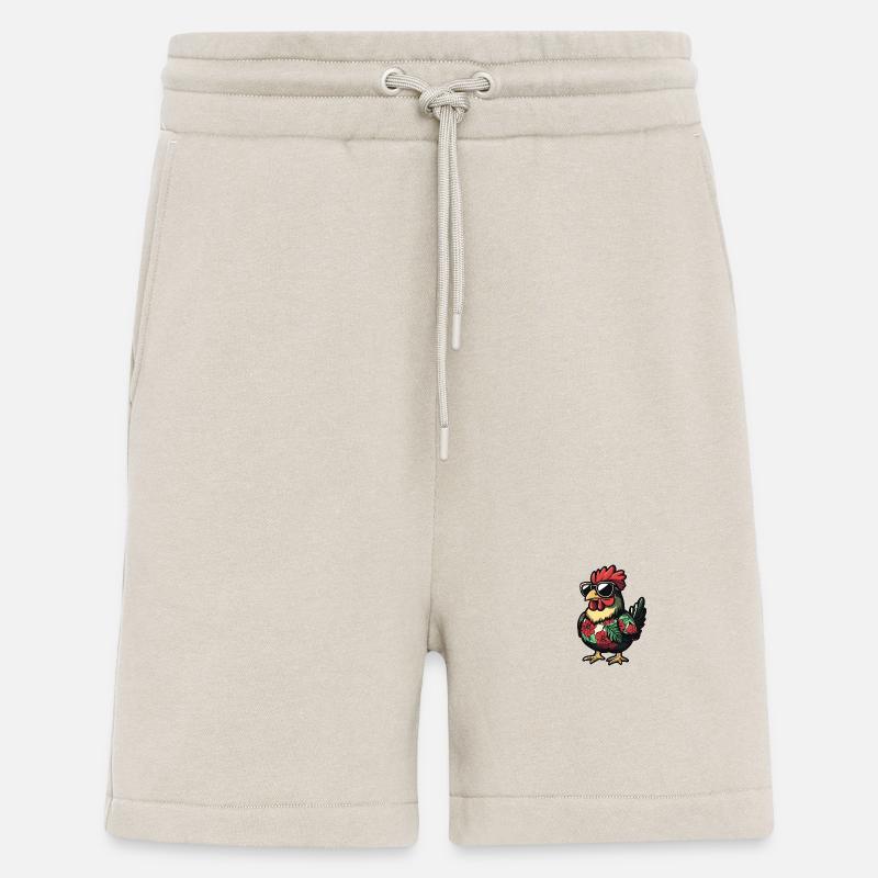 Poulet Bande Dessinée Cool Été - Short bio décontracté fabriqué en UE - WARM CLAY