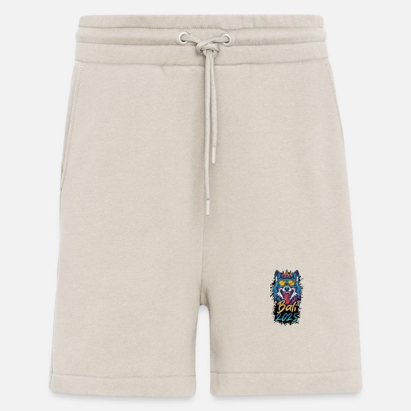 Bali 2025 Party Wolf - Shorts - made by SPREAD - WARM CLAY