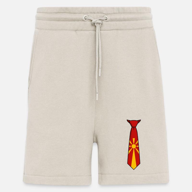 Cravate Macédoine – Conception du drapeau - Short bio décontracté fabriqué en UE - WARM CLAY