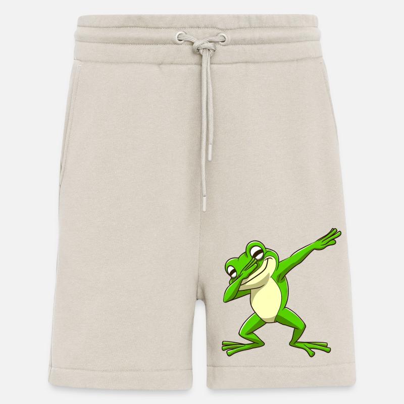 Cool Frog Dabbing Pose Tendance - Short bio décontracté fabriqué en UE - WARM CLAY