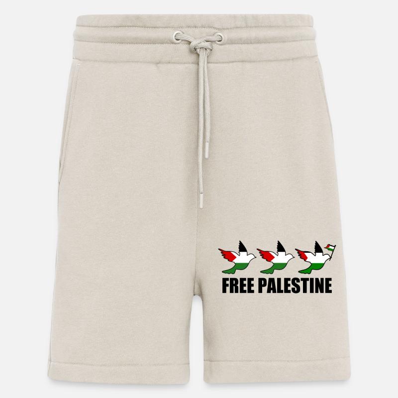 Free palestine - Short bio décontracté fabriqué en UE - WARM CLAY
