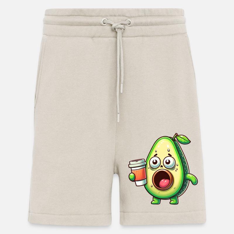 Avocado with Coffee Caffeine Shock - Shorts - made by SPREAD - WARM CLAY