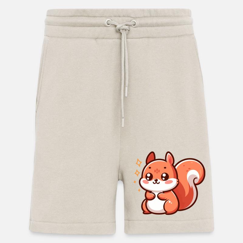 Mignon petit écureuil - Short bio décontracté fabriqué en UE - WARM CLAY