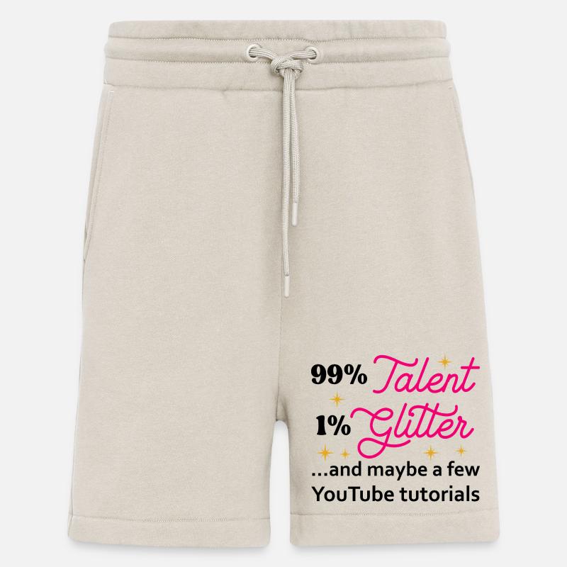 Talent Glitter Étoiles Script - Short bio décontracté fabriqué en UE - WARM CLAY