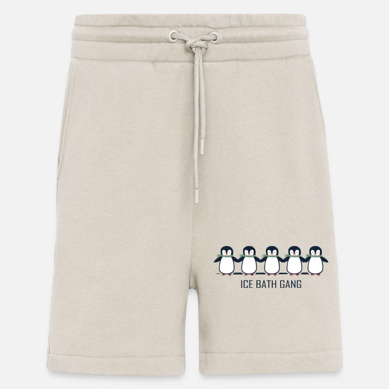Baths Winter Baths Penguin Bathing - Shorts - made by SPREAD - WARM CLAY