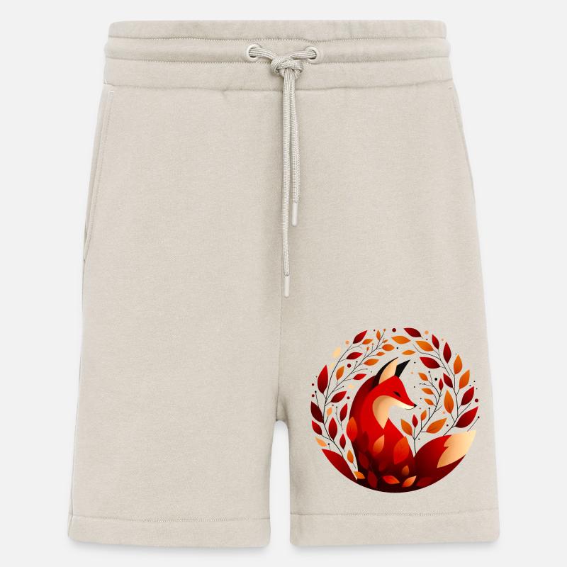 Fuchs und Herbstblätter - Shorts - made by SPREAD - WARM CLAY