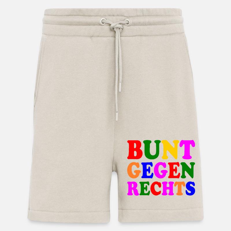 Bunt gegen rechts - Shorts - made by SPREAD - WARM CLAY