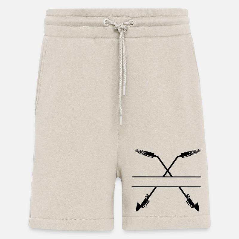 Zwei gekreuzte Gasbrenner-Monogramme - Shorts - made by SPREAD - WARM CLAY