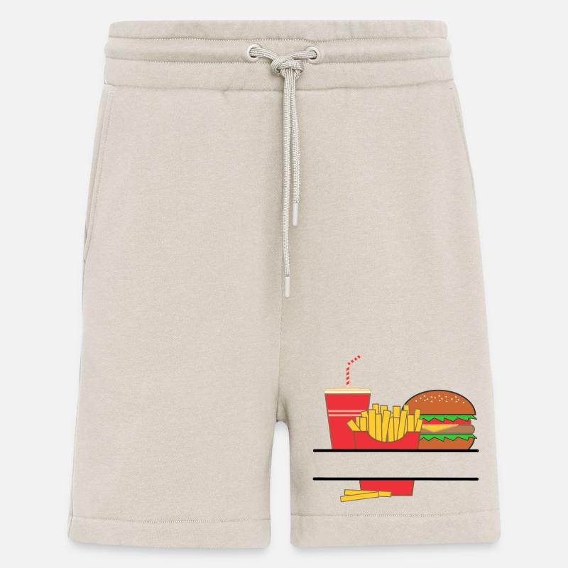 Pommesbuden-Logo oder Restaurant-Emblem - Shorts - made by SPREAD - WARM CLAY