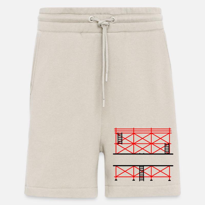 Bannière d’échafaudage pour constructeur d’échafaudages - Short bio décontracté fabriqué en UE - WARM CLAY
