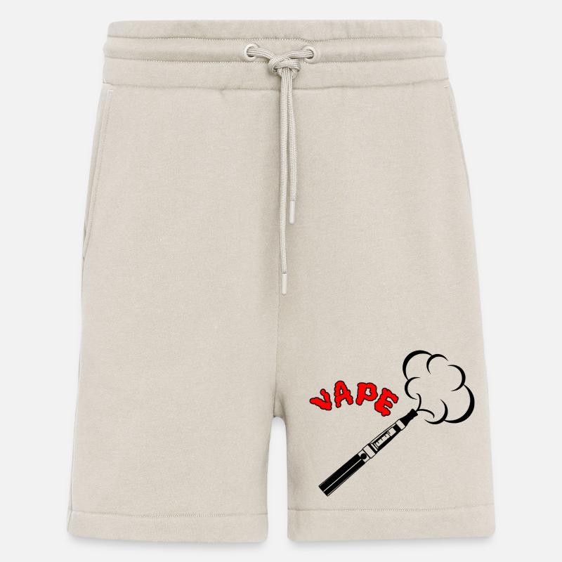 Conception VAPE avec nuage de vapeur - Short bio décontracté fabriqué en UE - WARM CLAY