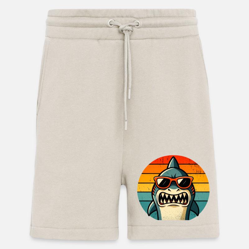 Cooler Hai mit Sonnenbrille - Shorts - made by SPREAD - WARM CLAY