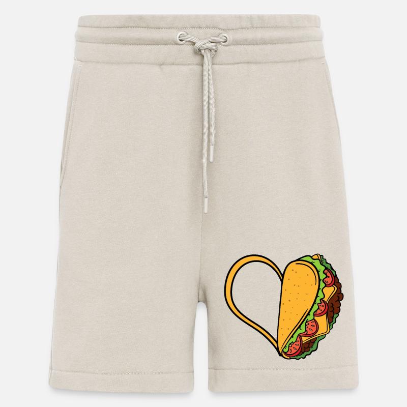 Amour au cœur de taco - Short bio décontracté fabriqué en UE - WARM CLAY
