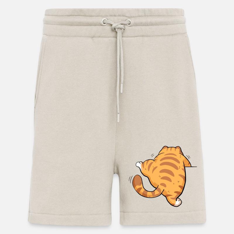 Rückansicht getigertes Kätzchen - Shorts - made by SPREAD - WARM CLAY