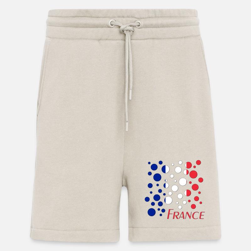 France Dot Pattern Flag - Shorts - made by SPREAD - WARM CLAY