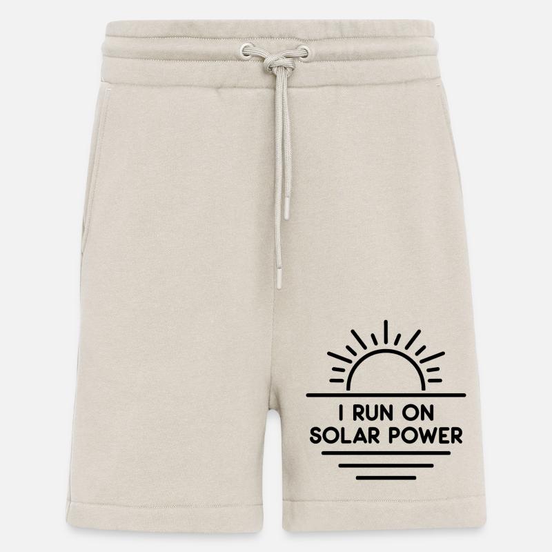 I run on Solar Power - Shorts - made by SPREAD - WARM CLAY