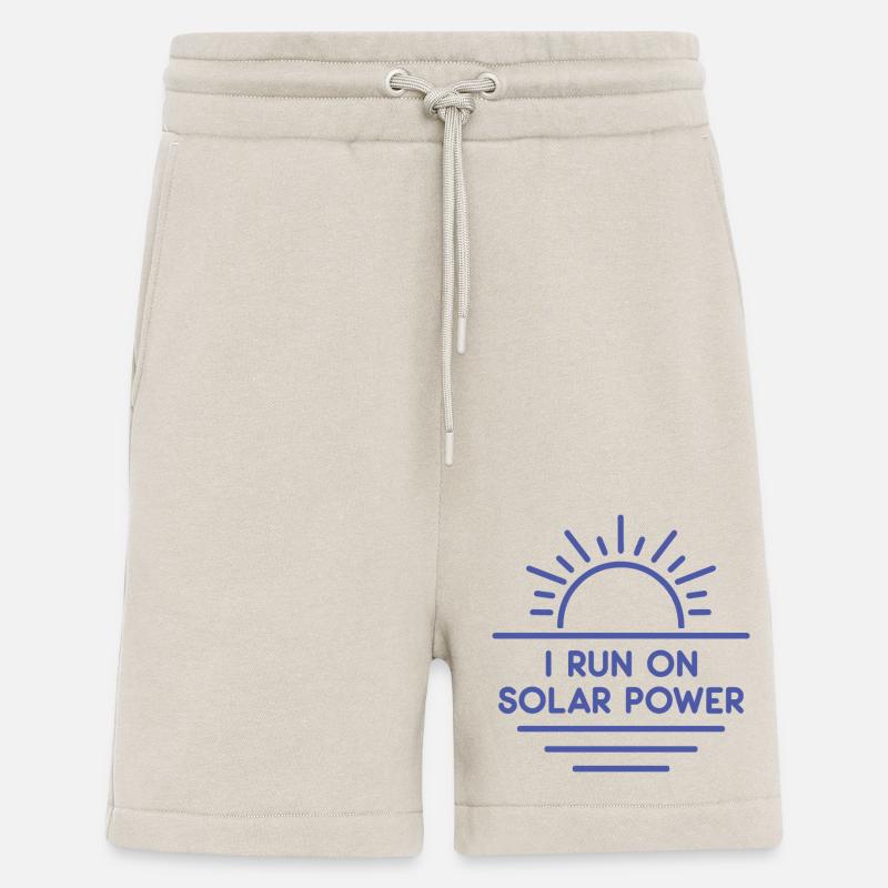 I run on Solar Power - Shorts - made by SPREAD - WARM CLAY