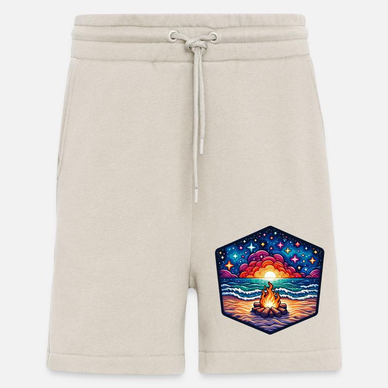 Vibrant campfire by the sea - Shorts - made by SPREAD - WARM CLAY