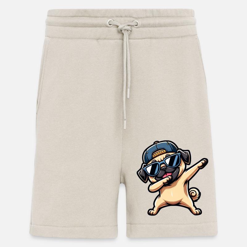 Cool Pug Dab Pose Funny - Shorts - made by SPREAD - WARM CLAY
