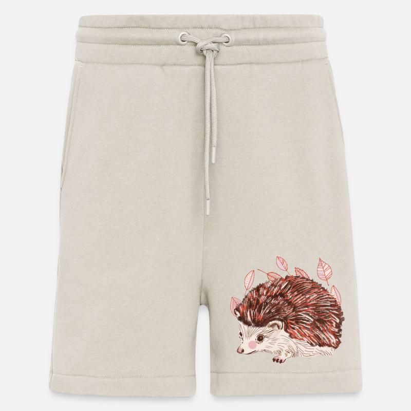 Herbstigel mit rotem Fellakzent - Shorts - made by SPREAD - WARM CLAY