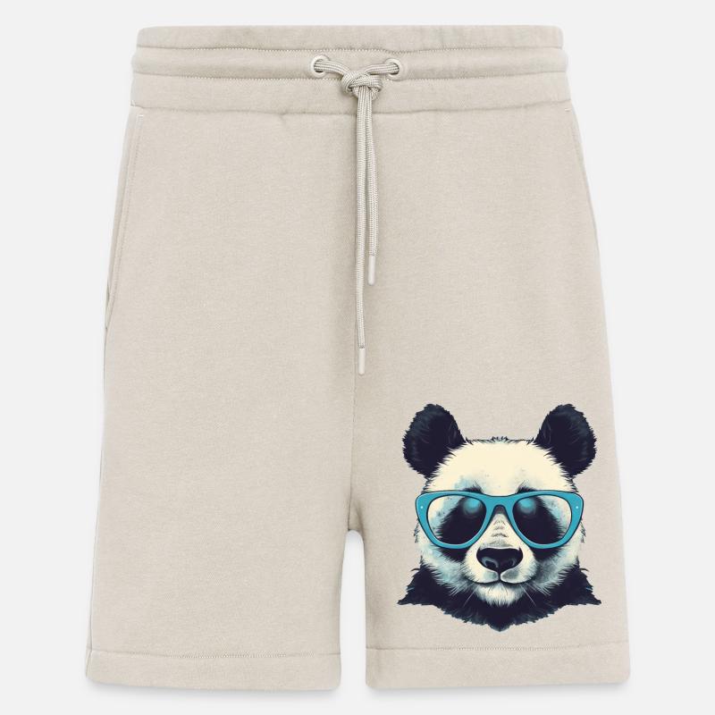 Cooler Panda mit Sonnenbrille - Shorts - made by SPREAD - WARM CLAY