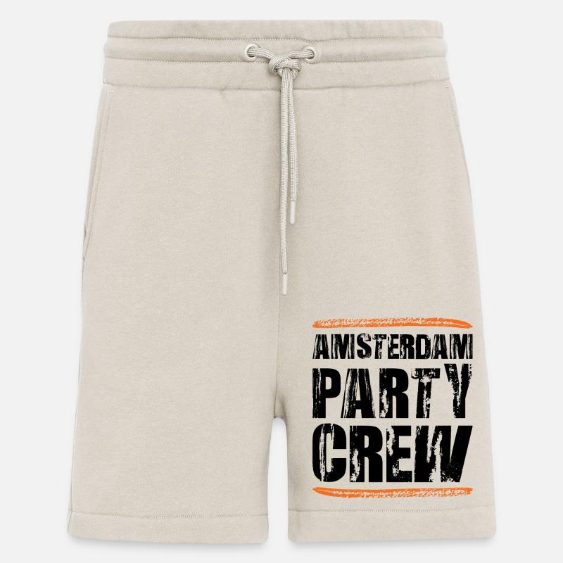 Équipe de fête d’Amsterdam - Short bio décontracté fabriqué en UE - WARM CLAY