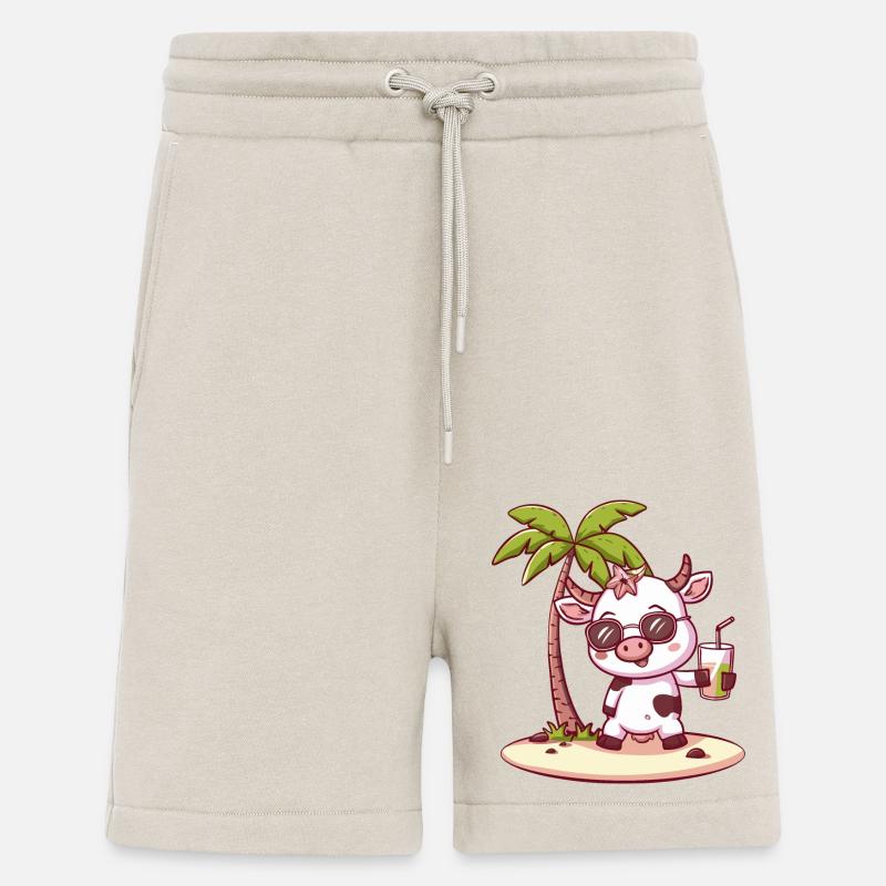 Kuh Sommer Strand Comic - Shorts - made by SPREAD - WARM CLAY