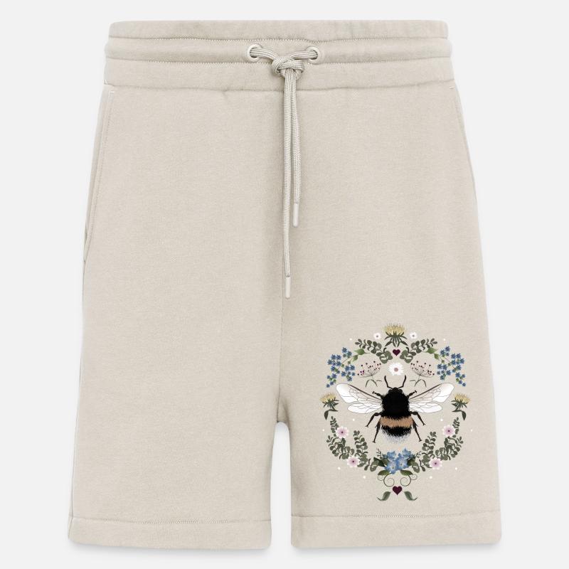 Hummel Blüten Biene - Shorts - made by SPREAD - WARM CLAY